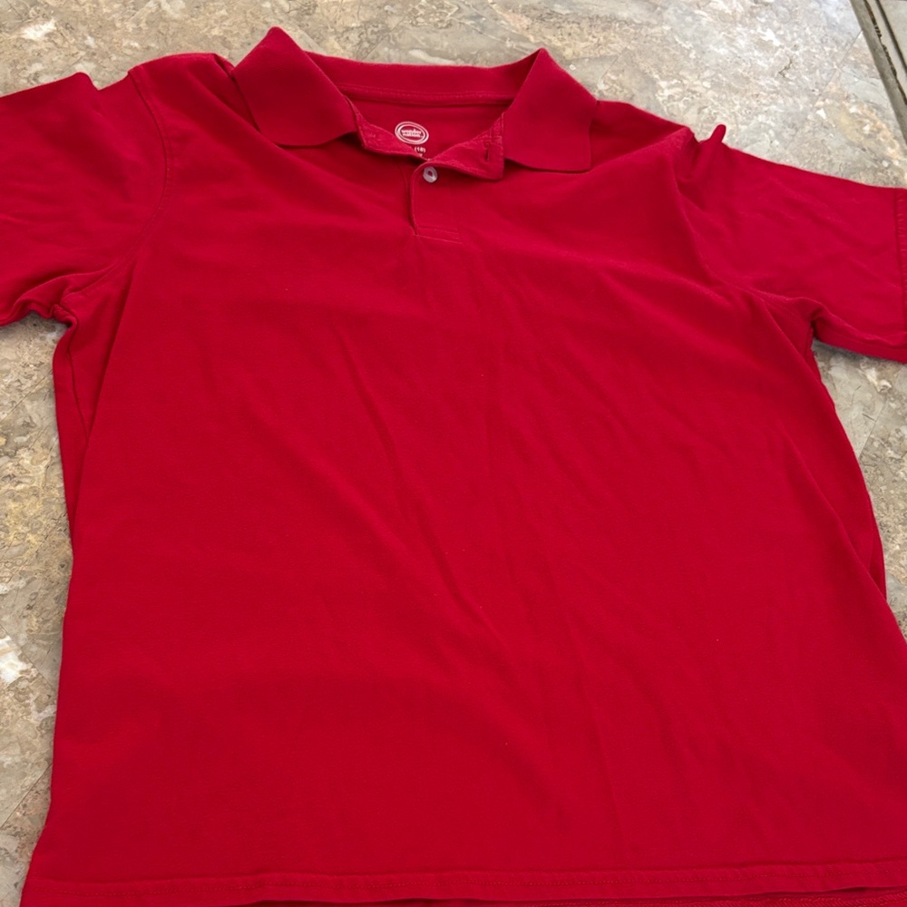 Wonder Nation Vibrant Red Kids Polo